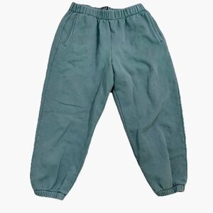 GAP Jogger Sweatpants Green Petite Size L Elastic Waist Pockets Lounge Cozy